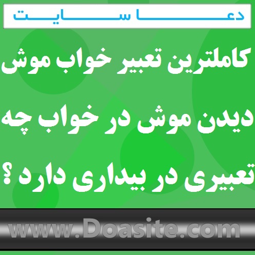 1163 کاملترین تعبیر خواب موش (دیدن موش در خواب چه معنی و تعبیری دارد ؟) کاملترین تعبیر خواب موش (دیدن موش در خواب چه معنی و تعبیری دارد ؟)